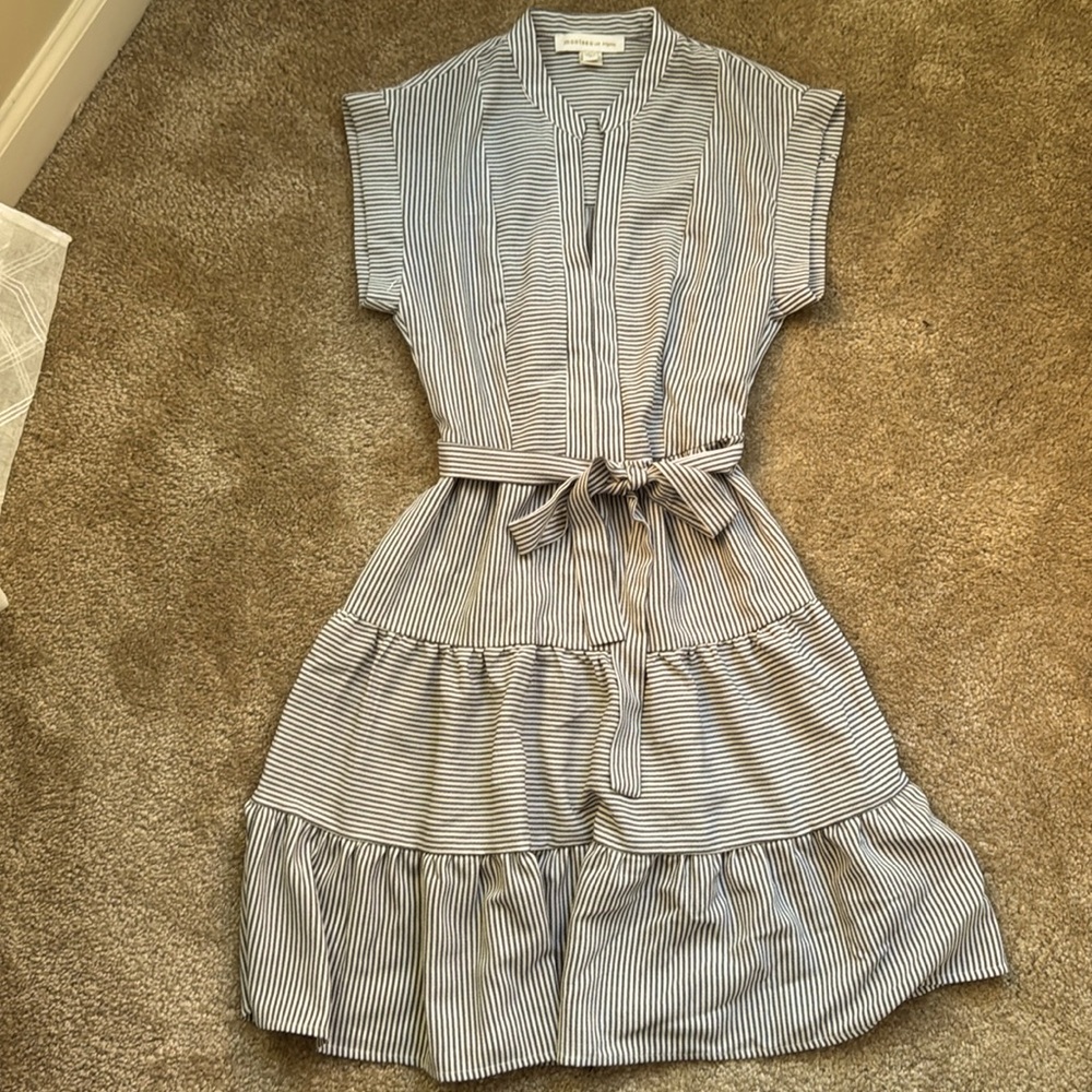 Navy and White Dress